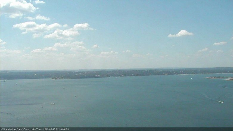 Lake Travis webcam, September 15, 2019 1:15 PM CT