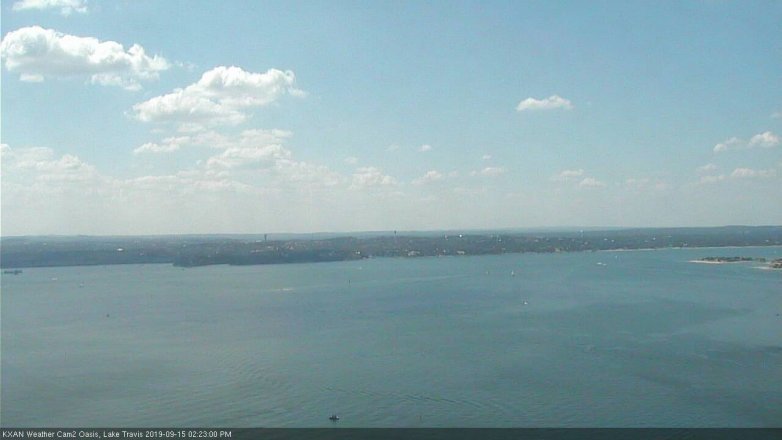 Lake Travis webcam, September 15, 2019 1:25 PM CT