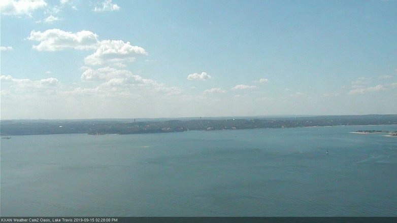 Lake Travis webcam, September 15, 2019 1:30 PM CT