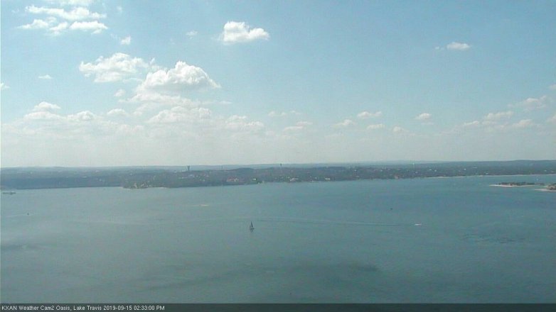 Lake Travis webcam, September 15, 2019 1:35 PM CT