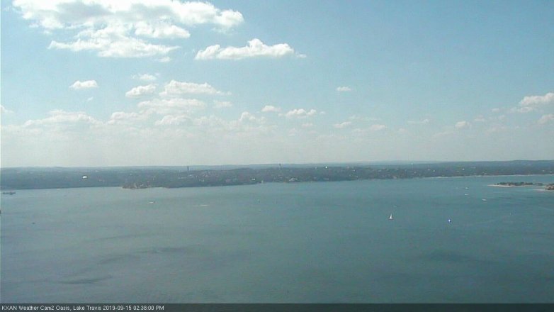 Lake Travis webcam, September 15, 2019 1:40 PM CT