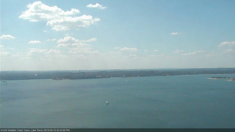 Lake Travis webcam, September 15, 2019 1:45 PM CT