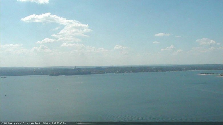 Lake Travis webcam, September 15, 2019 1:55 PM CT