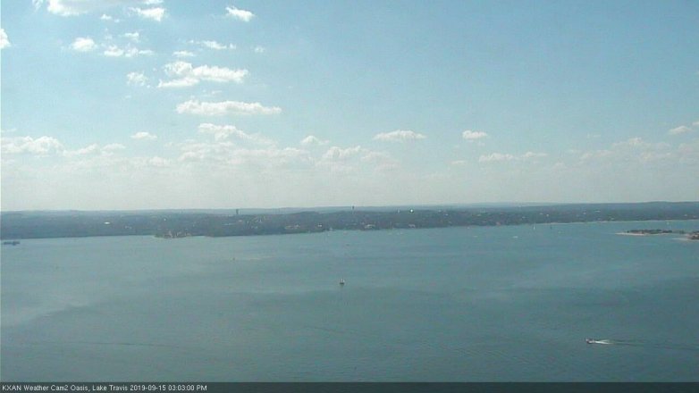 Lake Travis webcam, September 15, 2019 2:05 PM CT