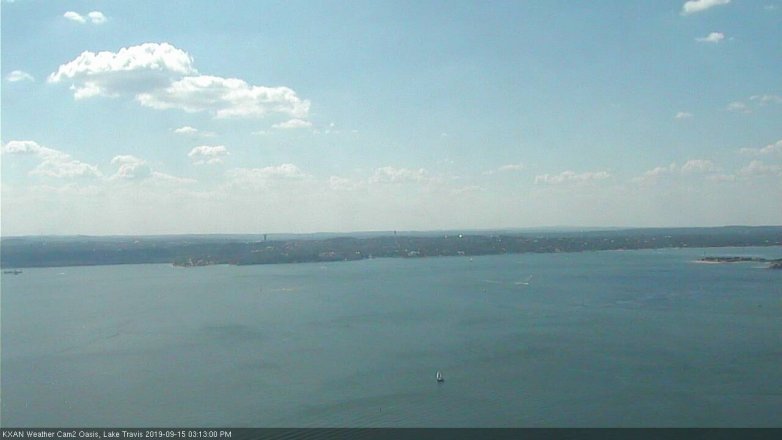 Lake Travis webcam, September 15, 2019 2:15 PM CT