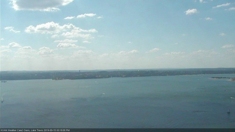 Lake Travis webcam, September 15, 2019 2:20 PM CT