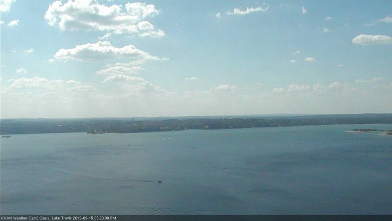 Lake Travis webcam, September 15, 2019 2:25 PM CT