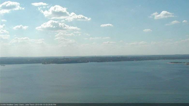 Lake Travis webcam, September 15, 2019 2:30 PM CT