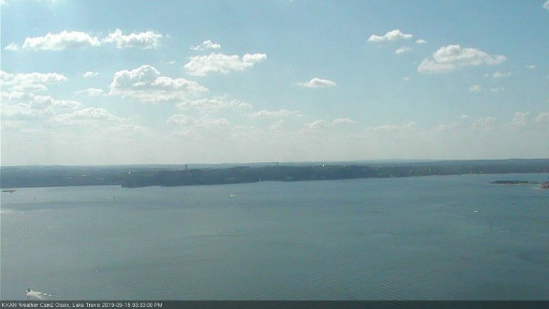 Lake Travis webcam, September 15, 2019 2:35 PM CT