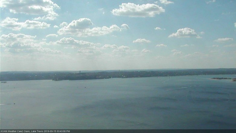 Lake Travis webcam, September 15, 2019 2:45 PM CT