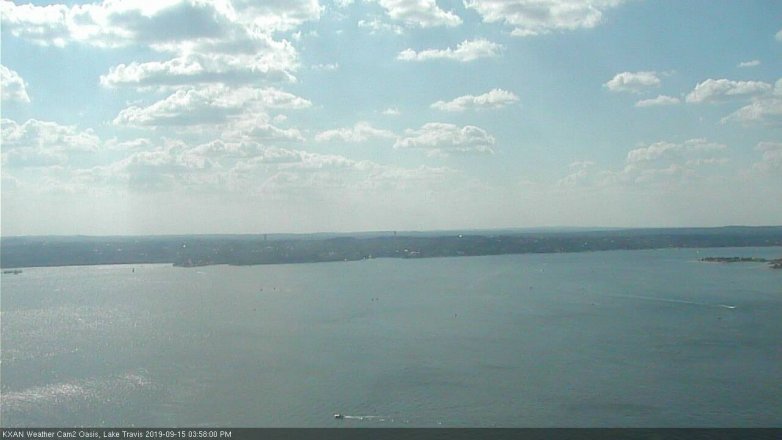 Lake Travis webcam, September 15, 2019 3:00 PM CT