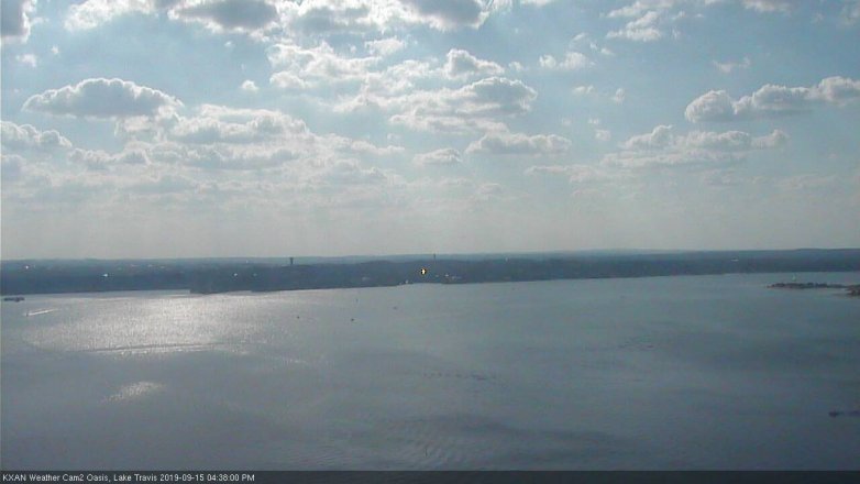 Lake Travis webcam, September 15, 2019 3:40 PM CT