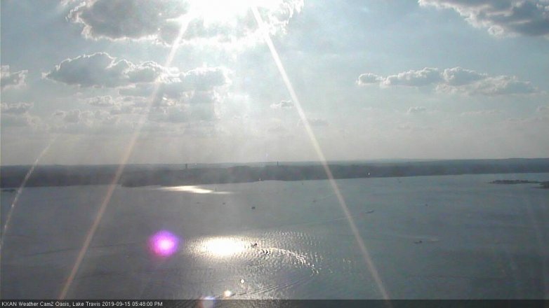 Lake Travis webcam, September 15, 2019 4:50 PM CT