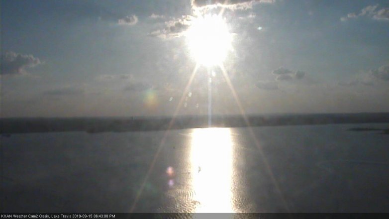 Lake Travis webcam, September 15, 2019 5:45 PM CT