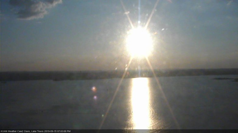 Lake Travis webcam, September 15, 2019 6:05 PM CT