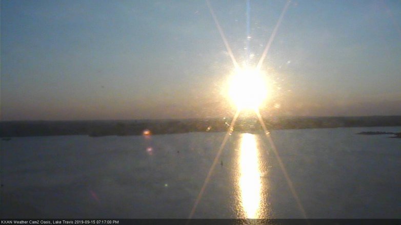Lake Travis webcam, September 15, 2019 6:20 PM CT