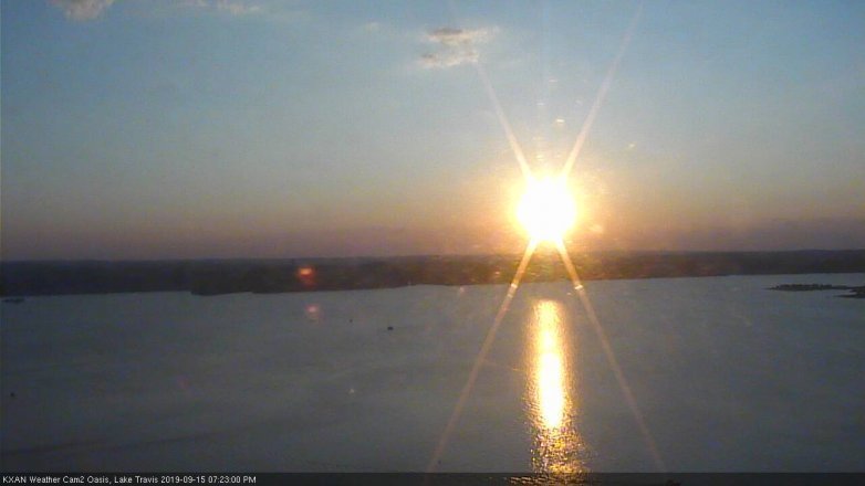 Lake Travis webcam, September 15, 2019 6:25 PM CT