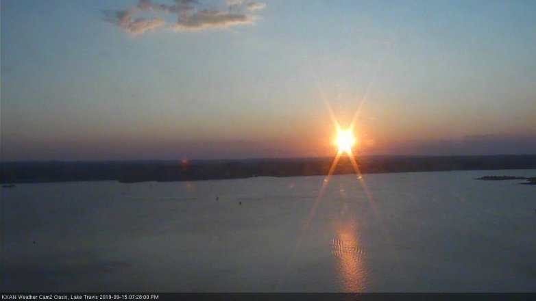 Lake Travis webcam, September 15, 2019 6:30 PM CT