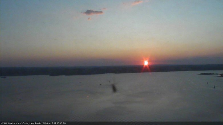 Lake Travis webcam, September 15, 2019 6:35 PM CT