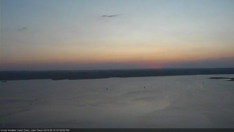 Lake Travis webcam, September 15, 2019 6:40 PM CT