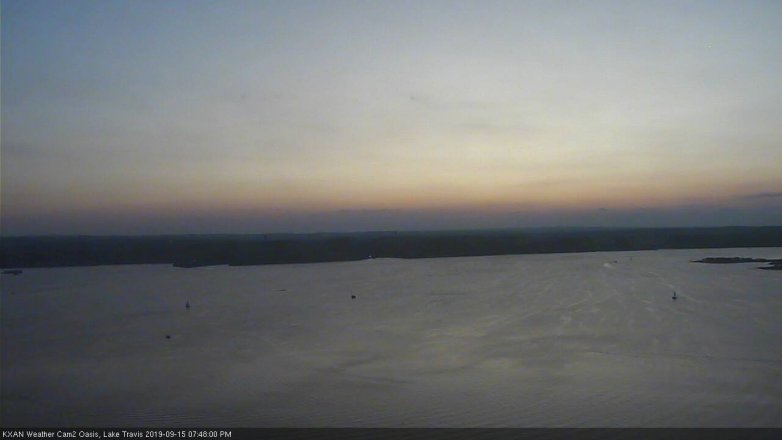 Lake Travis webcam, September 15, 2019 6:50 PM CT