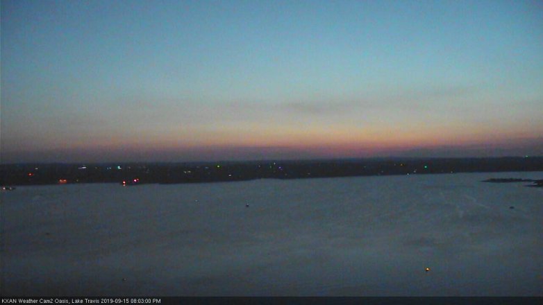 Lake Travis webcam, September 15, 2019 7:05 PM CT