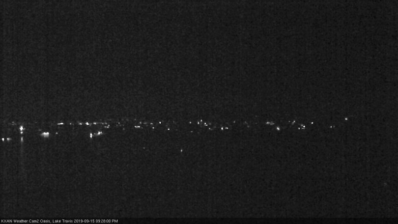 Lake Travis webcam, September 15, 2019 8:30 PM CT