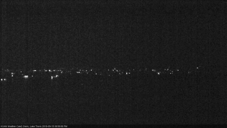 Lake Travis webcam, September 15, 2019 9:00 PM CT