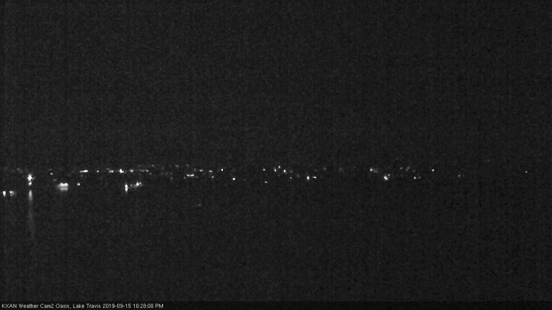 Lake Travis webcam, September 15, 2019 9:30 PM CT