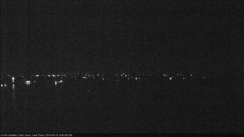 Lake Travis webcam, September 15, 2019 9:45 PM CT