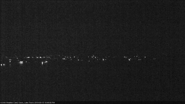 Lake Travis webcam, September 15, 2019 9:50 PM CT