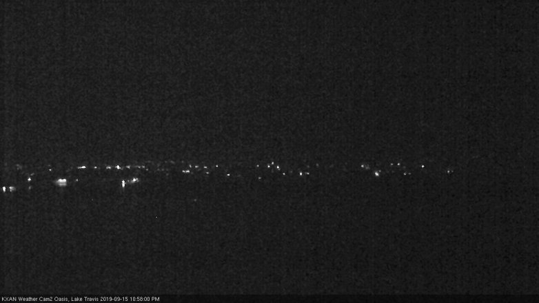 Lake Travis webcam, September 15, 2019 10:00 PM CT