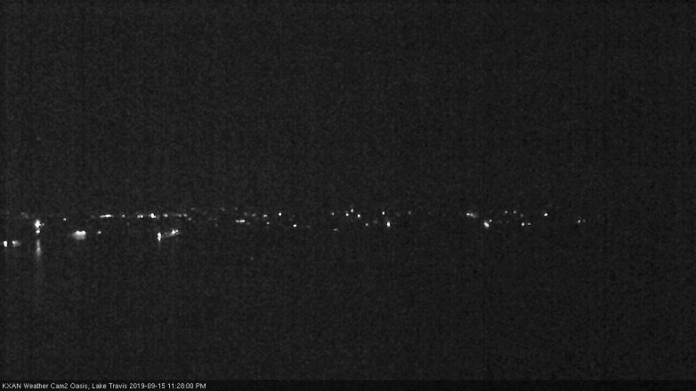 Lake Travis webcam, September 15, 2019 10:30 PM CT