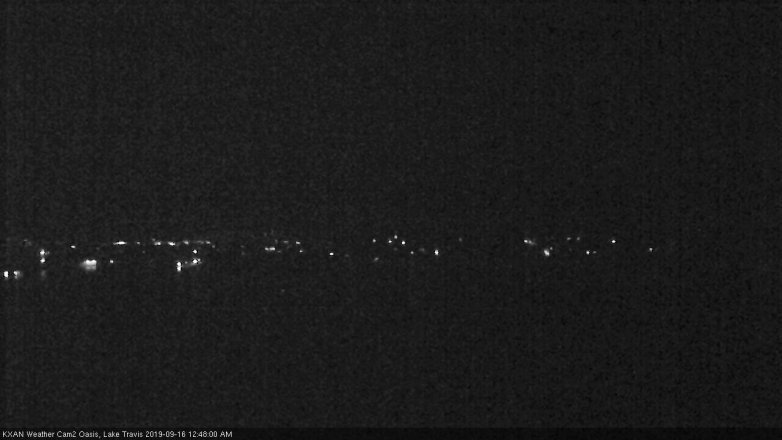 Lake Travis webcam, September 15, 2019 11:50 PM CT