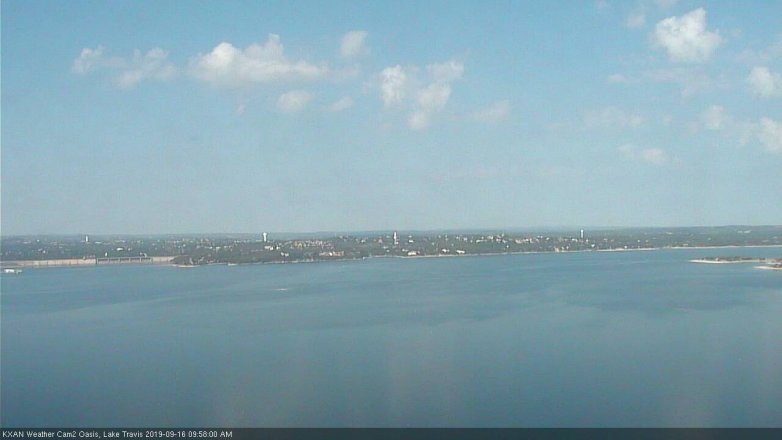 Lake Travis webcam, September 16, 2019 9:00 AM CT