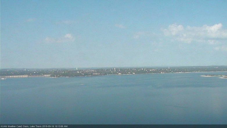 Lake Travis webcam, September 16, 2019 9:15 AM CT