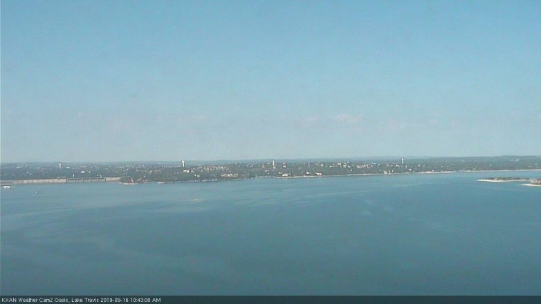 Lake Travis webcam, September 16, 2019 9:45 AM CT