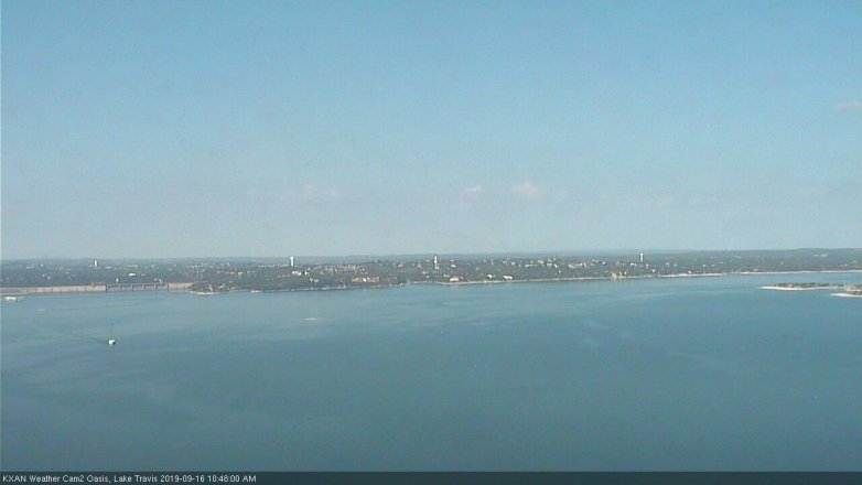 Lake Travis webcam, September 16, 2019 9:50 AM CT