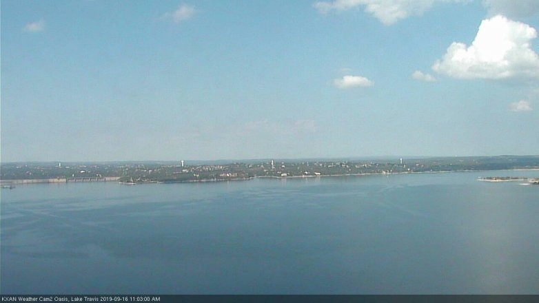 Lake Travis webcam, September 16, 2019 10:05 AM CT