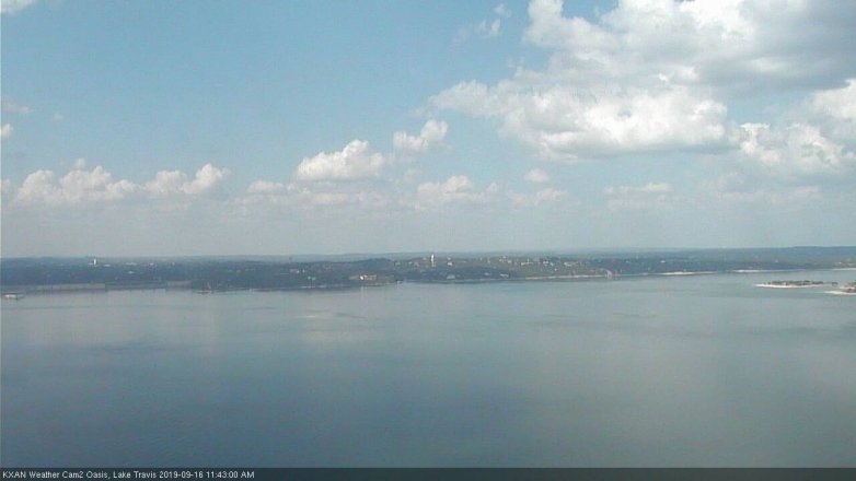 Lake Travis webcam, September 16, 2019 10:45 AM CT