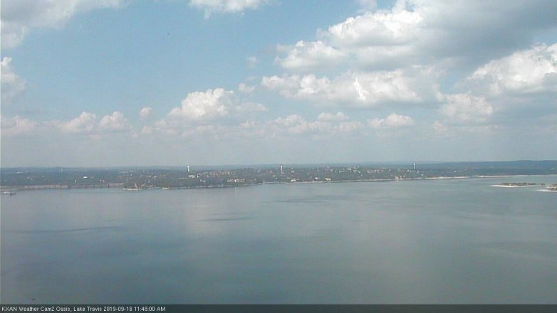 Lake Travis webcam, September 16, 2019 10:50 AM CT
