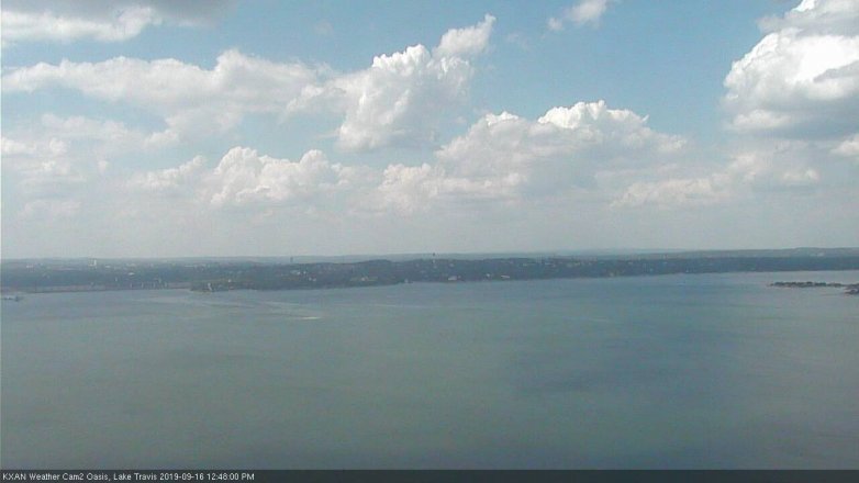 Lake Travis webcam, September 16, 2019 11:50 AM CT