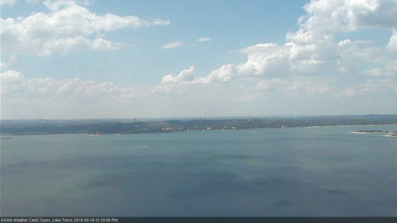 Lake Travis webcam, September 16, 2019 12:30 PM CT