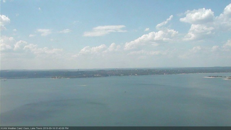 Lake Travis webcam, September 16, 2019 12:45 PM CT
