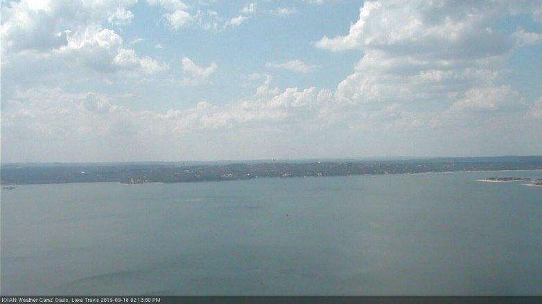 Lake Travis webcam, September 16, 2019 1:15 PM CT