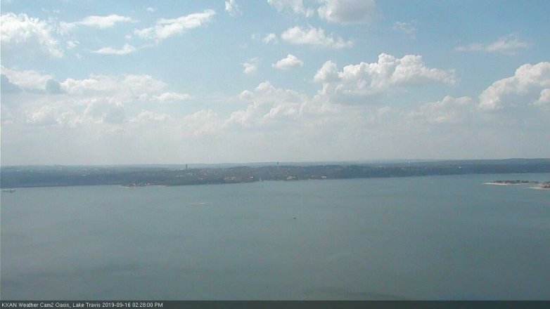 Lake Travis webcam, September 16, 2019 1:30 PM CT