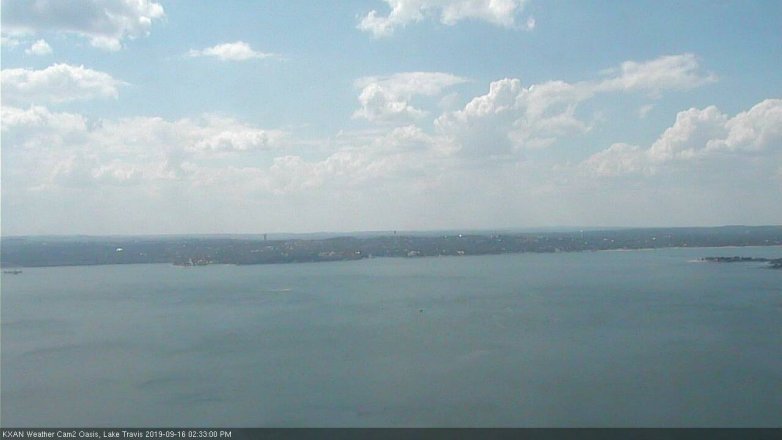 Lake Travis webcam, September 16, 2019 1:35 PM CT