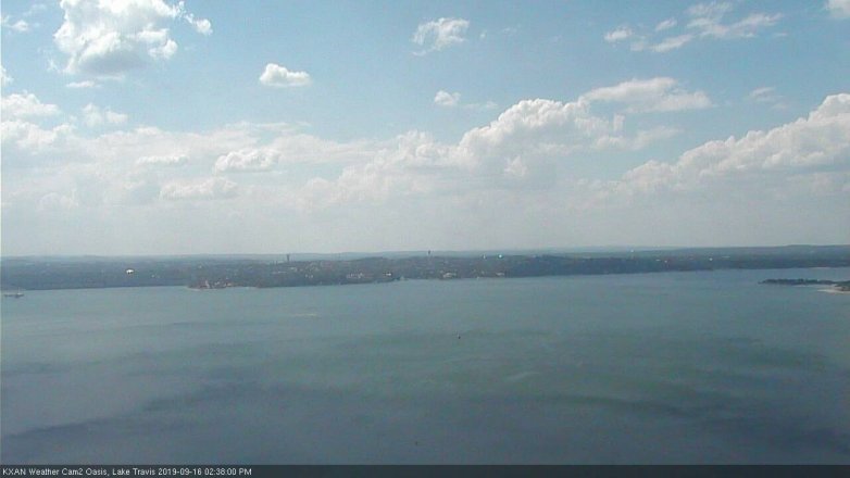 Lake Travis webcam, September 16, 2019 1:40 PM CT
