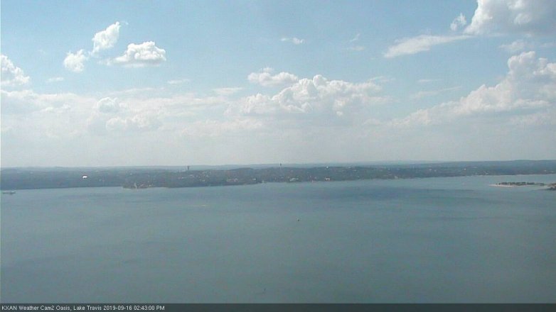 Lake Travis webcam, September 16, 2019 1:45 PM CT