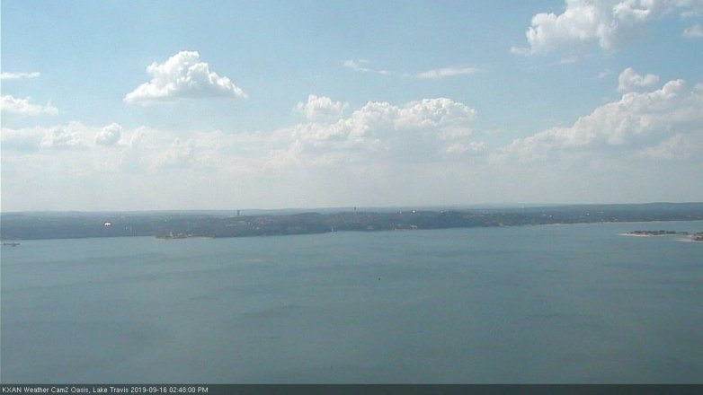 Lake Travis webcam, September 16, 2019 1:50 PM CT